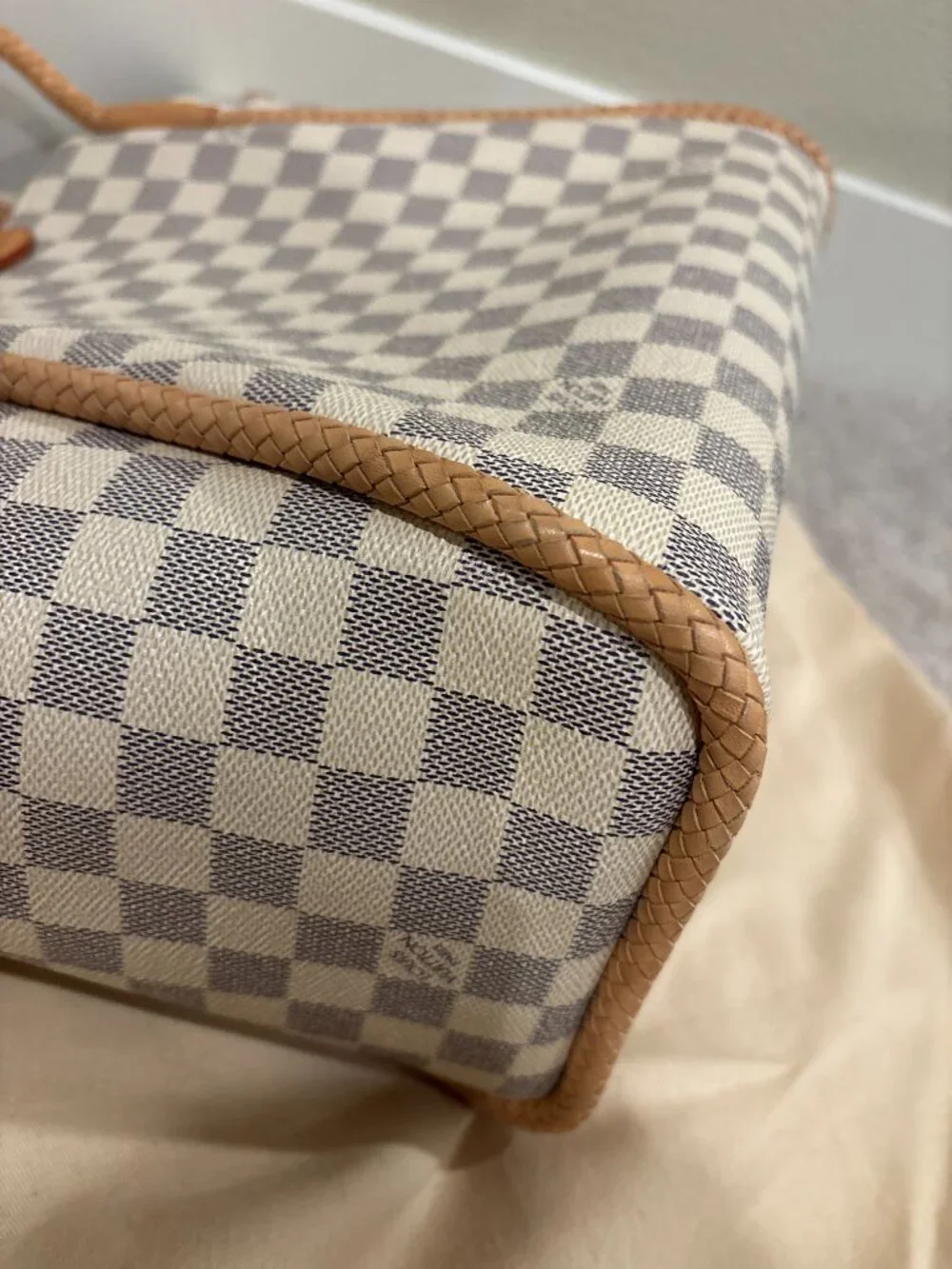 Louis Vuitton Propriano Tote Shoulder Bag Damier Azul Canvas